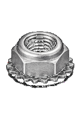 Metric Steel Locknuts with External-Tooth Lock Washer