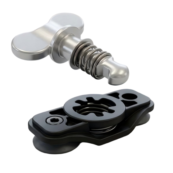 Wing Head Quarter-Turn CaptivePanel Screws with Rivet-Mount Nut