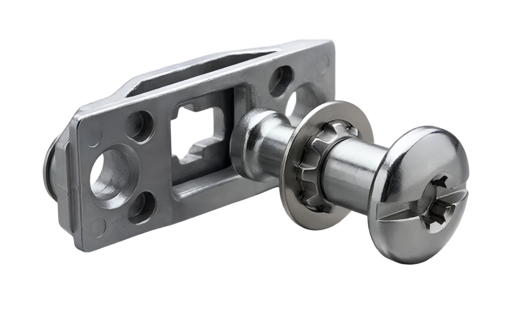 Rounded Head Quarter-Turn CaptivePanel Screws with Rivet-Mount Nut