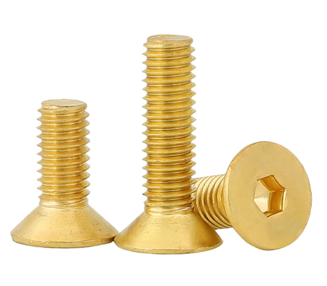 Fastenere #8 X 1-1/4" Solid Brass Flat Head Wood Screws – Slotted Drive, Qty 100
