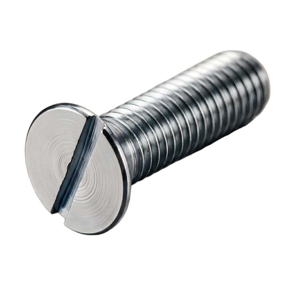 Tornillos de cabeza plana ranurada de PTFE resistentes a productos químicos y a temperaturas extremas